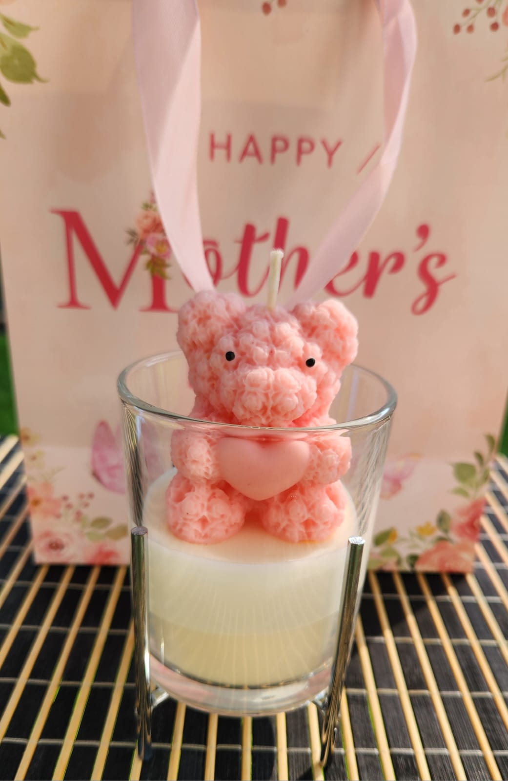 Osito Corazón en vaso